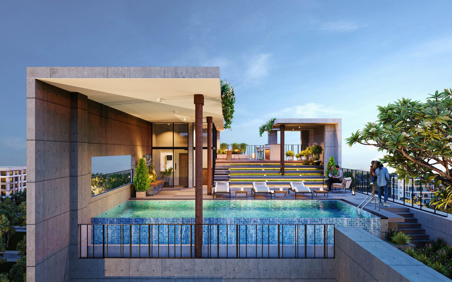 Modern apartment building